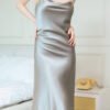 sexy-luxury-affordable-womens-100-pure-mulberry-silk-nightshirt-midi-long-cowl-neck-strap-grey